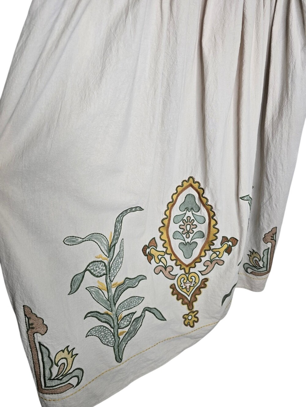 Deep V-Neck Embroidered Dress by Blue Velvet - Picture 3 of 7